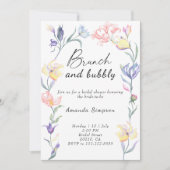 Invitation Fleurs sauvages - Brunch et douches à bulle (Devant)