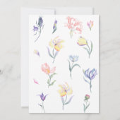 Invitation Fleurs sauvages - Brunch et douches à bulle (Dos)