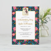 Invitation Fleurs sauvages Chics, N'Importe Quel Âge Ajouter  (Debout devant)