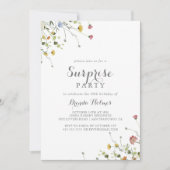 Invitation Fleurs sauvages colorées Dainty Fête Surprise (Devant)