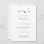 Invitation Fleurs sauvages colorées Dainty Mariage avant et a (Dos)