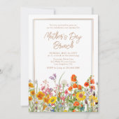 Invitation Fleurs sauvages colorées Pays Fête des Mères Brunc (Devant)