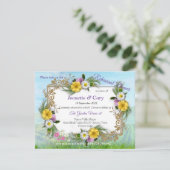 Invitation Fleurs sauvages contre un ciel bleu (Debout devant)