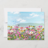 Invitation Fleurs sauvages contre un ciel bleu (Dos)