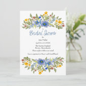 Invitation Fleurs sauvages dans Fête des mariées de couleurs  (Debout devant)