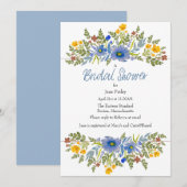 Invitation Fleurs sauvages dans Fête des mariées de couleurs  (Devant / Derrière)