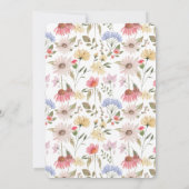 Invitation Fleurs sauvages d'aquarelle et Fête des mariées de (Dos)