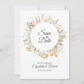 Invitation Fleurs sauvages D'Aquarelle Peach Enregistrer La D (Devant)