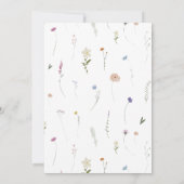 Invitation Fleurs sauvages d'aquarelle violet, Fleurs d'été (Dos)