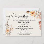 Invitation Fleurs sauvages d'automne Faisons Fiançailles Mari (Devant)