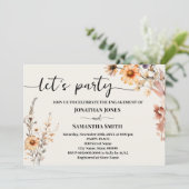 Invitation Fleurs sauvages d'automne Faisons Fiançailles Mari (Debout devant)