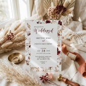 Invitation Fleurs Sauvages d'Automne Mariage Floral 