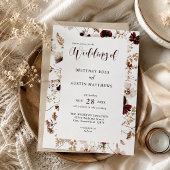 Invitation Fleurs Sauvages d'Automne Mariage Floral 