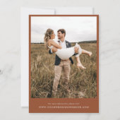 Invitation Fleurs sauvages d'automne Photo de mariage moderne (Dos)