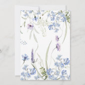Invitation Fleurs sauvages de bébé Rustique (Dos)