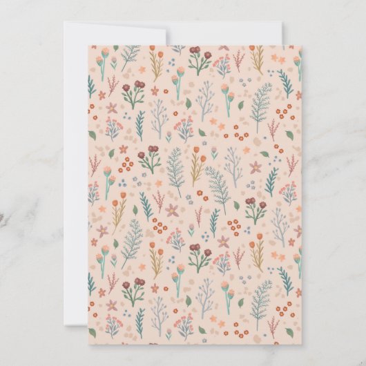 Invitation Fleurs sauvages de Boho Automne Moderne (Dos)