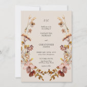 Invitation Fleurs sauvages de Boho Fall Meadow (Devant)