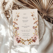 Invitation Fleurs sauvages de Boho Fall Meadow