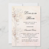 Invitation Fleurs sauvages de douche nuptiale amour en fleurs (Devant)