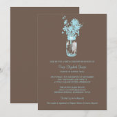 Invitation Fleurs sauvages de Fêtes des mariées et Mason Jar (Devant / Derrière)