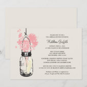 Invitation Fleurs sauvages de Fêtes des mariées et Mason Jar (Devant / Derrière)