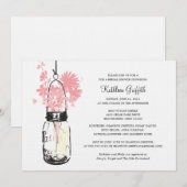 Invitation Fleurs sauvages de Fêtes des mariées et Mason Jar (Devant / Derrière)