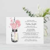 Invitation Fleurs sauvages de Fêtes des mariées et Mason Jar (Debout devant)