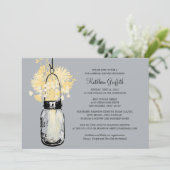 Invitation Fleurs sauvages de Fêtes des mariées et Mason Jar (Debout devant)