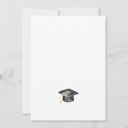 Invitation Fleurs sauvages de la fête de graduation (Dos)