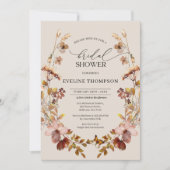 Invitation Fleurs sauvages de l'aquarelle branchée couronne a (Devant)