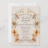 Invitation Fleurs sauvages de l'aquarelle moderne couronne au (Devant)