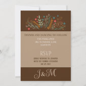 Invitation Fleurs sauvages de mariage Élégance inspirante mod (Dos)