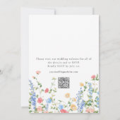 Invitation Fleurs Sauvages de Prairie Été Code QR RSVP Mariag (Dos)