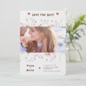 Invitation Fleurs Sauvages De Printemps Délicates Mariage Enr (Debout devant)