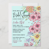 Invitation Fleurs sauvages de printemps dynamiques sur Fête d (Devant)