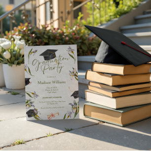 Invitation Fleurs Sauvages de Remise de Diplômes