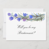 Invitation Fleurs sauvages de sauge bleue être ma proposition (Devant)
