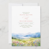 Invitation Fleurs sauvages des monts Heidi Élégant mariage ph (Devant)