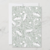 Invitation Fleurs sauvages dessinés à la main Élégant Baby sh (Dos)