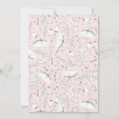 Invitation Fleurs sauvages dessinés à la main Élégante Partie (Dos)