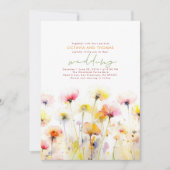 Invitation Fleurs sauvages d'été Romantic Boho Mariage (Devant)