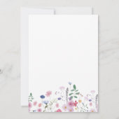 Invitation Fleurs sauvages du baptême (Dos)