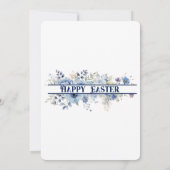 Invitation Fleurs sauvages du Pastel bleu doux Pâques Dimanch (Dos)