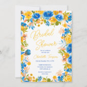 Invitation Fleurs sauvages du pays brillant script douche nup (Devant)