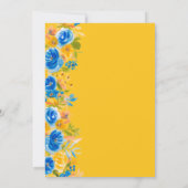 Invitation Fleurs sauvages du pays brillant script douche nup (Dos)