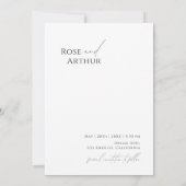 Invitation Fleurs Sauvages Écrit Prévenez de la Date (Dos)