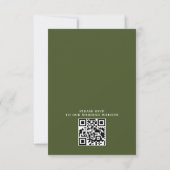 Invitation Fleurs sauvages Élégant Mariage Moderne Code QR Bu (Dos)