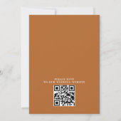 Invitation Fleurs sauvages Élégant Mariage Moderne Code QR Bu (Dos)
