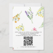 Invitation Fleurs sauvages Élégant Moderne Chic Code QR Maria (Dos)