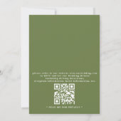 Invitation Fleurs sauvages Élégant Rustique Moderne Code QR M (Dos)